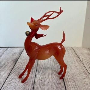 REINDEER Vintage Plastic Figurine Christmas